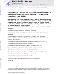 Cover page: Performance of PCA3 and TMPRSS2:ERG urinary biomarkers in prediction of biopsy outcome in the Canary Prostate Active Surveillance Study (PASS)