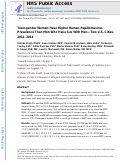 Cover page: Transgender Women Have Higher Human Papillomavirus Prevalence Than Men Who Have Sex With Men-Two U.S. Cities, 2012-2014.