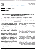 Cover page: Clinical Guidelines for the Emergency Department Evaluation of Subarachnoid Hemorrhage