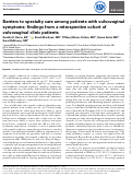 Cover page of Barriers to specialty care among patients with vulvovaginal symptoms: findings from a retrospective cohort of vulvovaginal clinic patients