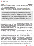 Cover page: Intratumoral in vivo staging of breast cancer by multi-tracer PET and advanced analysis