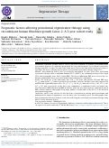 Cover page: Prognostic factors affecting periodontal regenerative therapy using recombinant human fibroblast growth factor-2: A 3-year cohort study