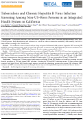 Cover page: Tuberculosis and Chronic Hepatitis B Virus Infection Screening Among Non-US-Born Persons in an Integrated Health System in California.