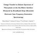 Cover page: Charge-Transfer-to-Solvent Spectrum of Thiocyanate at the Air/Water Interface Measured by Broadband Deep Ultraviolet Electronic Sum Frequency Generation Spectroscopy