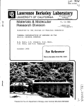 Cover page: THERMAL DECOMPOSITION OF BENZENE ON THE Rh(lll) CRYSTAL SURFACE