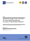 Cover page of Optimized Hough Circle Transform for Automated Microparticle Counting in Microfluidic Platforms