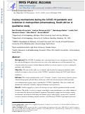 Cover page of Coping mechanisms during the COVID‐19 pandemic and lockdown in metropolitan Johannesburg, South Africa: A qualitative study