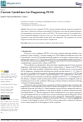 Cover page: Current Guidelines for Diagnosing PCOS