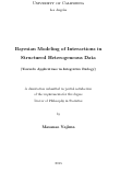 Cover page: Bayesian Modeling of Interactions in Structured Heterogeneous Data