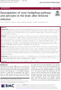 Cover page: Dysregulation of sonic hedgehog pathway and pericytes in the brain after lentiviral infection