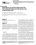 Cover page: Regulation of crp Gene Expression by the Catabolite Repressor/Activator, Cra, in Escherichia coli