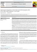 Cover page: Laparoscopic management of short-interval interstitial pregnancy after recent tubal ectopic pregnancy: A case report.