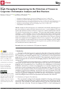 Cover page: High-Throughput Sequencing for the Detection of Viruses in Grapevine: Performance Analysis and Best Practices.