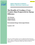 Cover page: The Benefits of Creating a Cross-Country Data Framework for Energy Efficiency