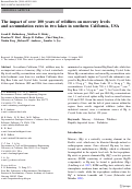 Cover page: The impact of over 100&nbsp;years of wildfires on mercury levels and accumulation rates in two lakes in southern California, USA