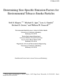 Cover page: Determining size-specific emission factors for environmental tobacco smoke particles