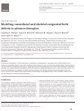 Cover page: Modeling craniofacial and skeletal congenital birth defects to advance therapies.