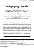Cover page: Neurodevelopmental alterations of large‐scale structural networks in children with new‐onset epilepsy