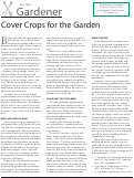 Cover page of Cover Crops for the Garden