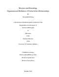 Cover page: Resource and Remaking: Organizational Mediation of Parent-School Relationships