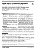 Cover page: Inherited Germline Cancer Susceptibility Gene Variants in Individuals with Non-Muscle-Invasive Bladder Cancer