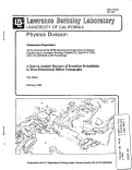 Cover page: A Note on Analytic Recovery of Transition Probabilities in Three Dimensional Diffuse Tomography