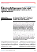 Cover page: Extension of efficacy range for targeted malaria-elimination interventions due to spillover effects.