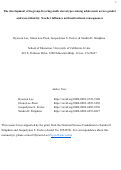 Cover page of The Development of In-Group-Favoring Math Stereotypes Among Adolescents Across Gender and Race/Ethnicity: Teacher Influence and Motivational Consequences