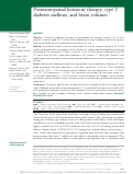 Cover page: Postmenopausal hormone therapy, type 2 diabetes mellitus, and brain volumes