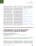 Cover page: A Sing-Song Way of Vocalizing: Generalization and Specificity in Language and Birdsong