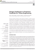 Cover page: Design Challenges in Polymeric Scaffolds for Tissue Engineering