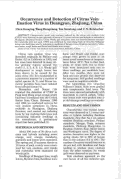 Cover page: Occurrence and Detection of Citrus Vein Enation Virus in Huangyan, Zhejiang, China