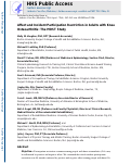 Cover page: Affect and Incident Participation Restriction in Adults With Knee Osteoarthritis