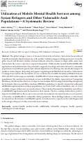 Cover page: Utilization of Mobile Mental Health Services among Syrian Refugees and Other Vulnerable Arab Populations—A Systematic Review