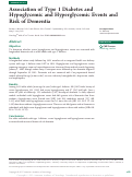 Cover page: Association of Type 1 Diabetes and Hypoglycemic and Hyperglycemic Events and Risk of Dementia