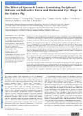 Cover page: The Effect of Spectacle Lenses Containing Peripheral Defocus on Refractive Error and Horizontal Eye Shape in the Guinea PigPeripheral Defocus Affects Central Eye Shape