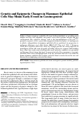 Cover page: Genetic and Epigenetic Changes in Mammary Epithelial Cells May Mimic Early Events in Carcinogenesis