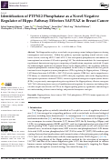 Cover page: Identification of PTPN12 Phosphatase as a Novel Negative Regulator of Hippo Pathway Effectors YAP/TAZ in Breast Cancer.