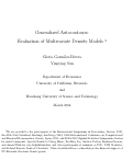 Cover page: Generalized autocontours: Evaluation of multivariate density models