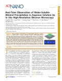Cover page: Real-Time Observation of Water-Soluble Mineral Precipitation in Aqueous Solution by High-Resolution Electron Microscopy