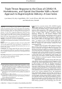 Cover page: Triple Threat: Response to the Crises of COVID-19, Homelessness, and Opioid Use Disorder With a Novel Approach to Buprenorphine Delivery: A Case Series