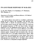 Cover page: P50 and phase response of 40-Hz EEG