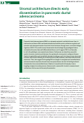 Cover page: Stromal architecture directs early dissemination in pancreatic ductal adenocarcinoma