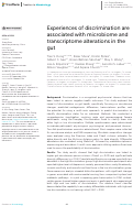 Cover page: Experiences of discrimination are associated with microbiome and transcriptome alterations in the gut.