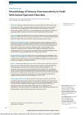 Cover page: Neurobiology of Sensory Overresponsivity in Youth With Autism Spectrum Disorders