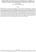 Cover page: Cognitive deficits and enhancements in youth from adverse conditions: An integrative assessment using Drift Diffusion Modeling in the ABCD study