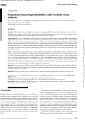 Cover page of Postpartum Hemorrhagic Morbidities with Livebirth versus Stillbirth