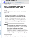 Cover page: Hearing loss education for older adults in primary care clinics: Benefits of a concise educational brochure