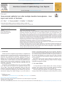 Cover page: Trans-stromal epithelial cyst after multiple lamellar keratoplasties - Case report and review of literature