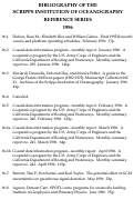 Cover page: Bibliography of the Scripps Institution of Oceanography Reference Series 1996